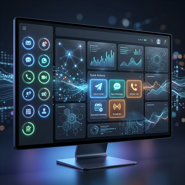 Interfaz premium de acciones rápidas y gestión centralizada